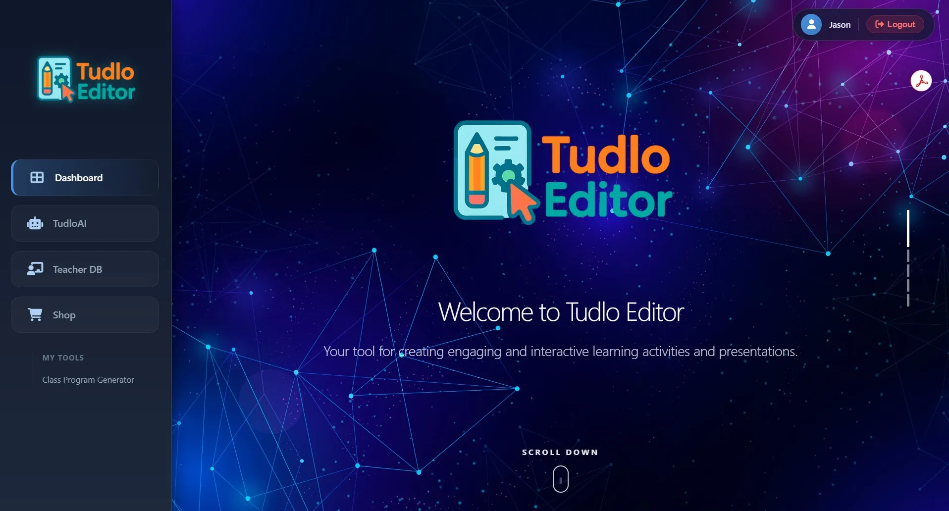 Tudlo Editor Dashboard
